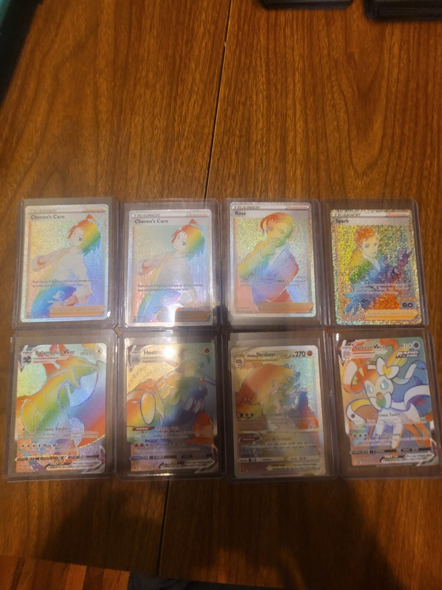 RAINBOW RARE POKMON CARDS LOT OF (8)