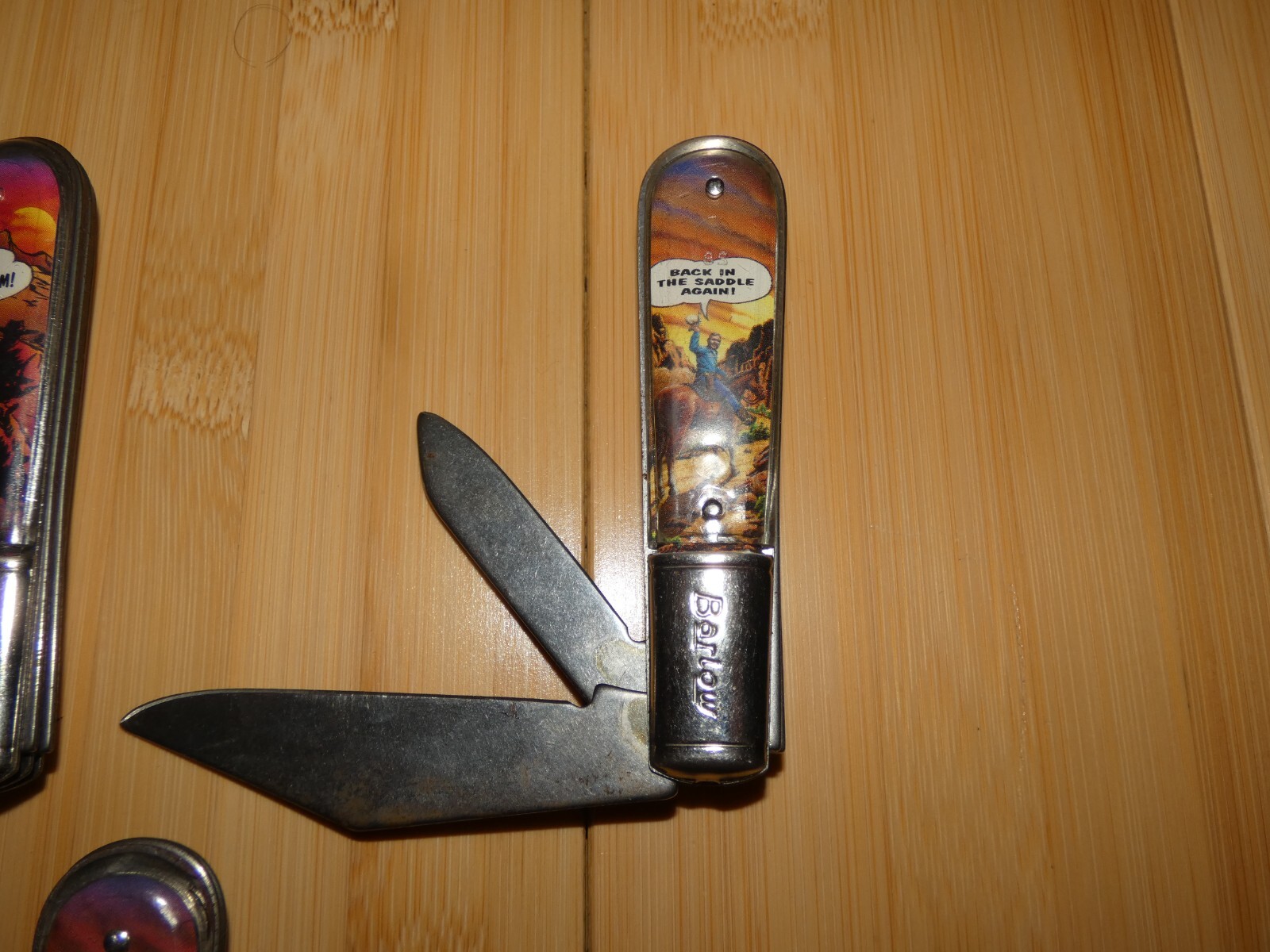 Barlow Pocket Knife Lot of 5 Heroes Silver Screen Lone Ranger, Roy