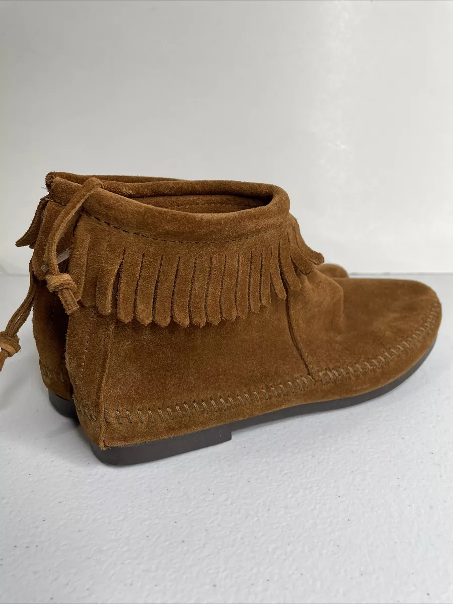 Minnetonka back top zip hardsole boot