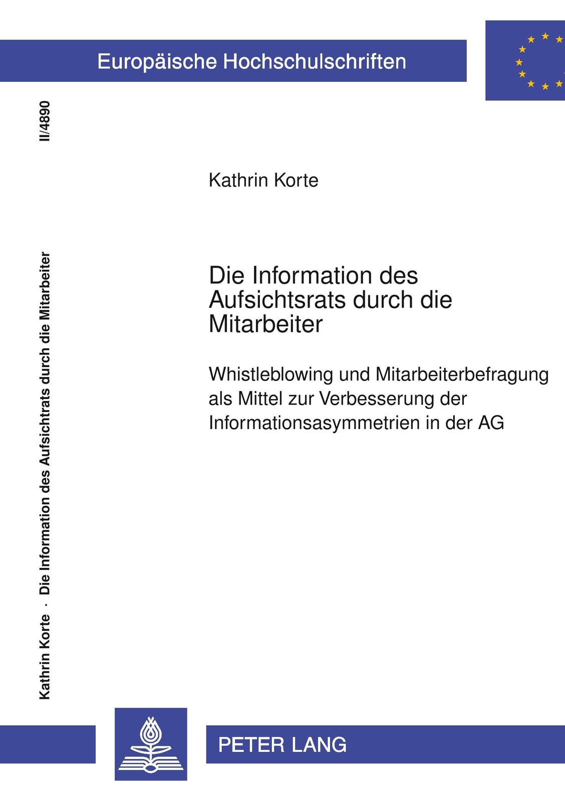 Die Information Des Aufsichtsrats Durch Die Mitarbeiter, Kathrin Korte