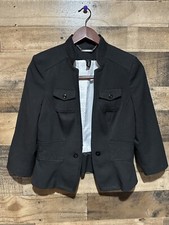 WHBM White House Black Market Black Blazer 6 Womens