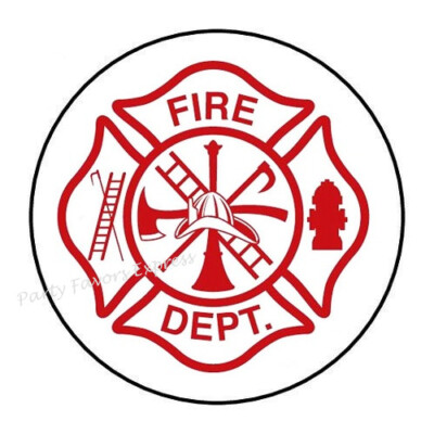 FIRE DEPARTMENT FIREMAN ENVELOPE SEALS LABELS STICKERS FAVORS