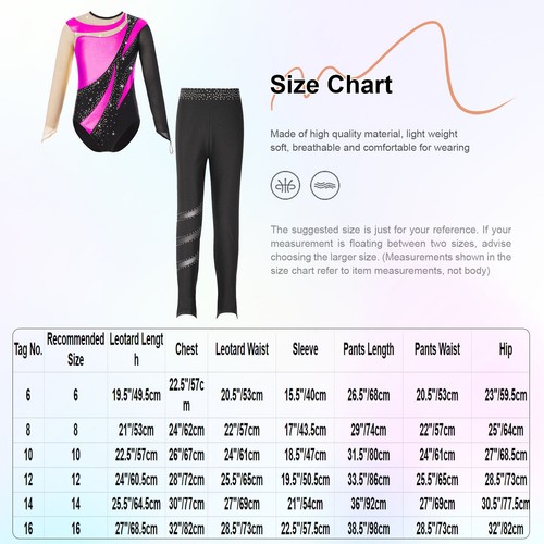Kids Girls Tracksuit Keyhole Back Outfit Metallic Set Dance Leggings Mesh 2pcs - Picture 15 of 74