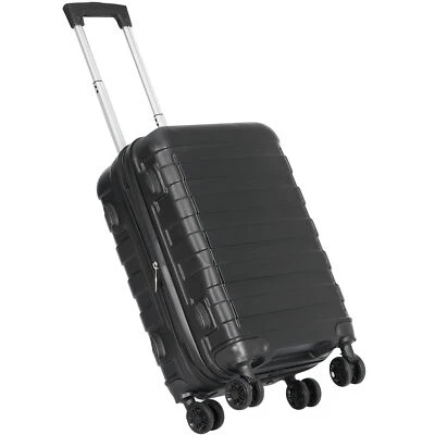 SEGAWE 22" Hardside Carry On Spinner Suitcase Luggage Expandable with Wheels Black