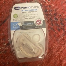 New Chicco PhysioForma Soft Silicone Orthodontic Pacifier 0-6 Months BPA NIP