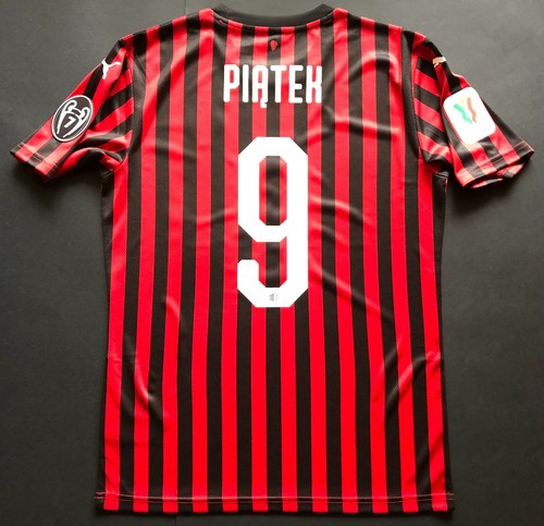 PIATEK MILAN MAGLIA CASA/HOME SHIRT MATCH ISSUED COPPA ITALIA 2019-2020 |  eBay