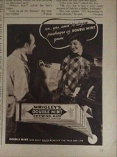 Wrigleys Double Mint Gum Ad Clipping Original Vintage Magazine Print Beautify