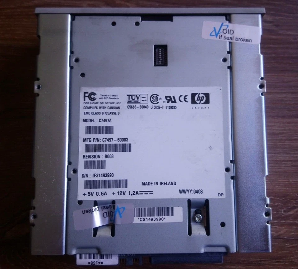 HP Surestore DAT 40 Internal SCSI Tape Drive -C7497A/C5683A - Image 2 of 4