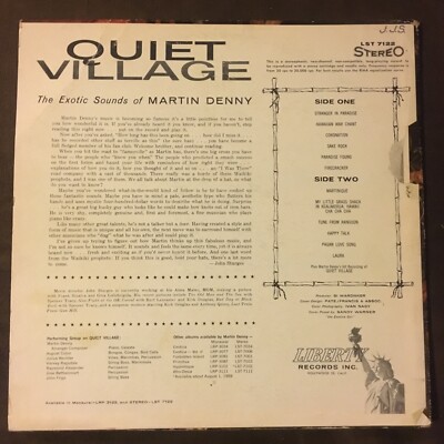 米LP Martin Denny Quiet Village LST7122 LIBERTY /00260 米LP Martin Denny Quiet Village LST7122 LIBERTY /00260 quiet