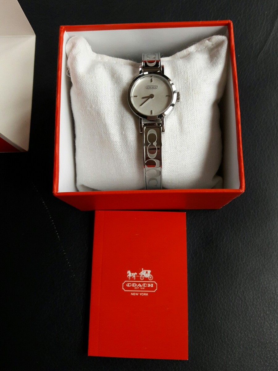COACH STUDIO ROUND SIGNATURE ETCHED BANGLE WATCH Coach  main image 4