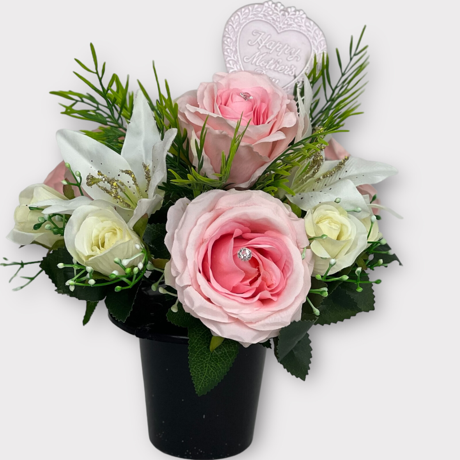 Heart wreath teddy Artificial Funeral Flowers Memorial Grave Tribute