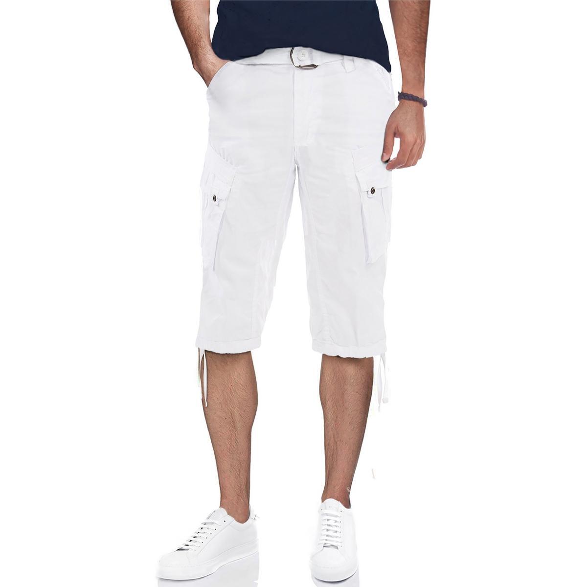 Джинсы XRAY Мужские брюки-капри с поясом-карго на завязках по низу BHFO 4185