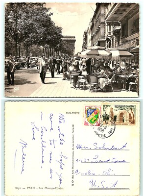 S02-7023, LE CHAMPS-ELYSEES, PARIS, FRANCE 1950S TO USA, RPPC