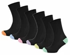 12 Pairs Ladies Womens Socks Plain Everyday Heel & Toe Socks Adults Size 4-7