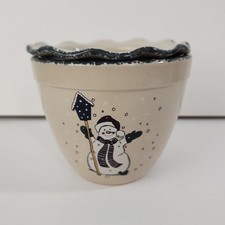 Vintage Home & Garden Party Ltd Made in USA Snowmen Christmas Serving Dip Bowl