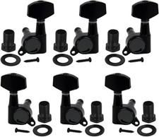 Black Sealed Guitar Tuning Pegs 3L3R Machine Heads Tuning Machines Set