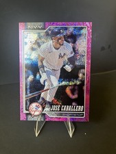 Jose Caballero #88 Pink Sand Glitter Foil 2026 Topps Series 1 New York Yankees 