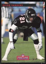 Deion Sanders, 1992 Pro Line Profiles, #451, Atlanta Falcons,