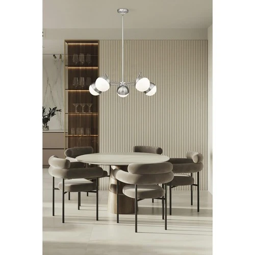 Z-Lite 7517-5BN Realm Sphere Chandelier Brushed Nickel - Picture 2 of 8