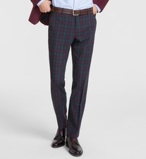 Tommy Hilfiger Mens Modern Fit Stretch Dress Pants Wine Green Size 40Wx29L NWT