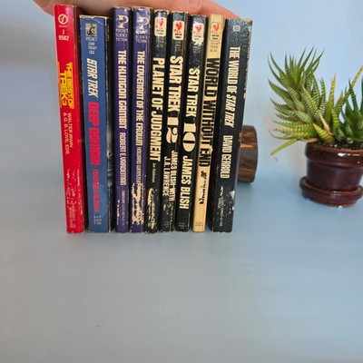 Vintage Star Trek Paperback Book Lot of 9 Blish Haldeman Gerrold 1970s 80s Banta