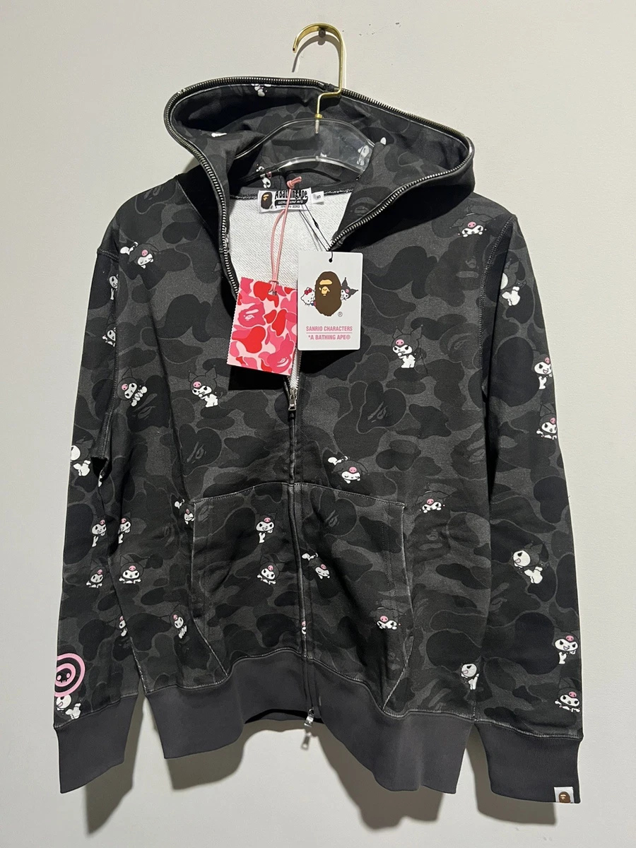 BAPE x Sanrio Characters Kuromi Camo Full Zip Hoodie Size S *SHIPS