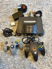 Nintendo 64 Console + 2 x Controllers + Scart+AV+Memory, Tested, Full N64 Set Up