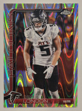 2025 Topps Chrome Football Drake London RayWave #12 Falcons