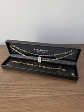 Macys Paperclip Chain Link Necklace & Bracele...