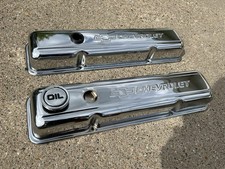 Chrome Chevy Small Block Valve Cover Set 400 383 350 327 305 283