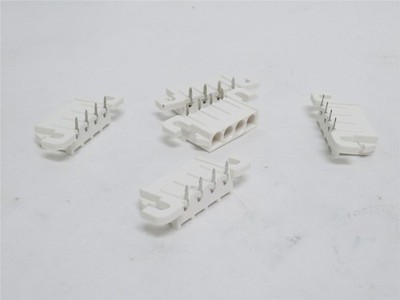 229278 New-No Box; AMP 2-350944-0 Lot-5 Connector Headers; RA; 4Pos; 6.35mm