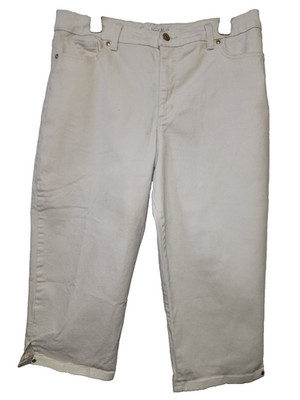 Gloria Vanderbilt jean capri size 16 Amanda All Around Slimming Stretch  White