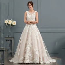 Princess Court Train Lace Tulle Wedding Dress With Sequins Glitter Bridal Gowns