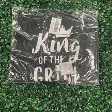 King Of The Grill Mens Black Grilling Apron With Pocket