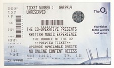 British Music Experience 5/14/11 Liverpool UK Museum Rare Ticket Stub!
