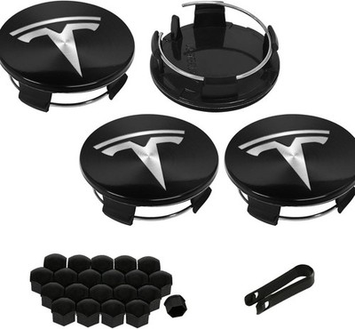 4 Pack Exterior Decoration Wheel Center Cover for Tesla Model 3 Model Y,56mm