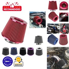 76mm 3 Inch Universal High Flow Cold Air Intake Filter Kit Cone Mesh Sport