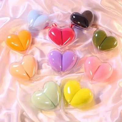 Herz Make-up Schwamm Geschenkset - zufällige Farben - Valentinstag Geschenk - 1/2/4/10er Pack