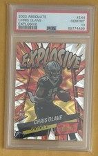 2022 Panini Absolute ( Explosive ) Chris Olave #E44 RC PSA 10 Rookie !