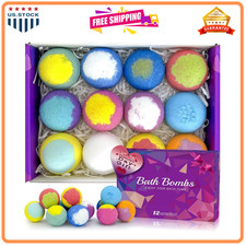 Bath Bombs for Women Gift Set 12 Pack Natural Relaxing Bath Bombs for Her