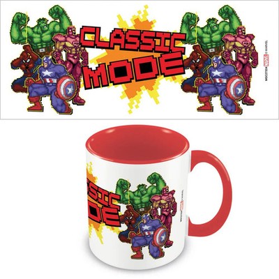 Disney Marvel Classic Mode Graphic Red White Coffee Mug 11-15oz