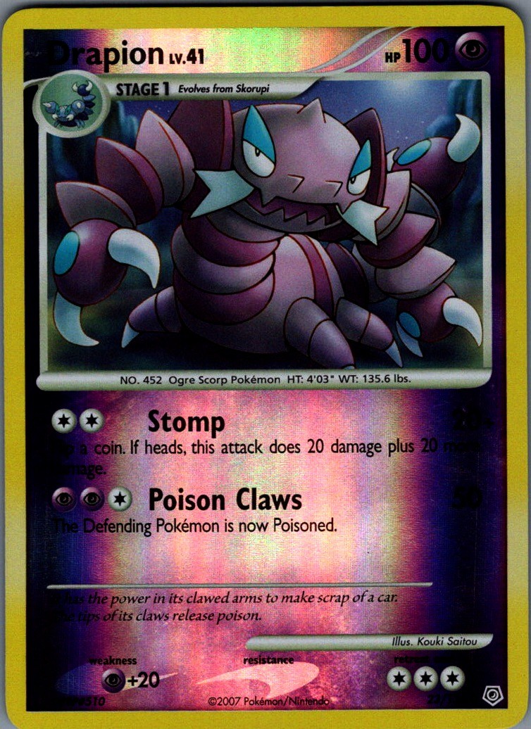 Drapion Reverse Holo Rare Diamond and Pearl 23/130 NM