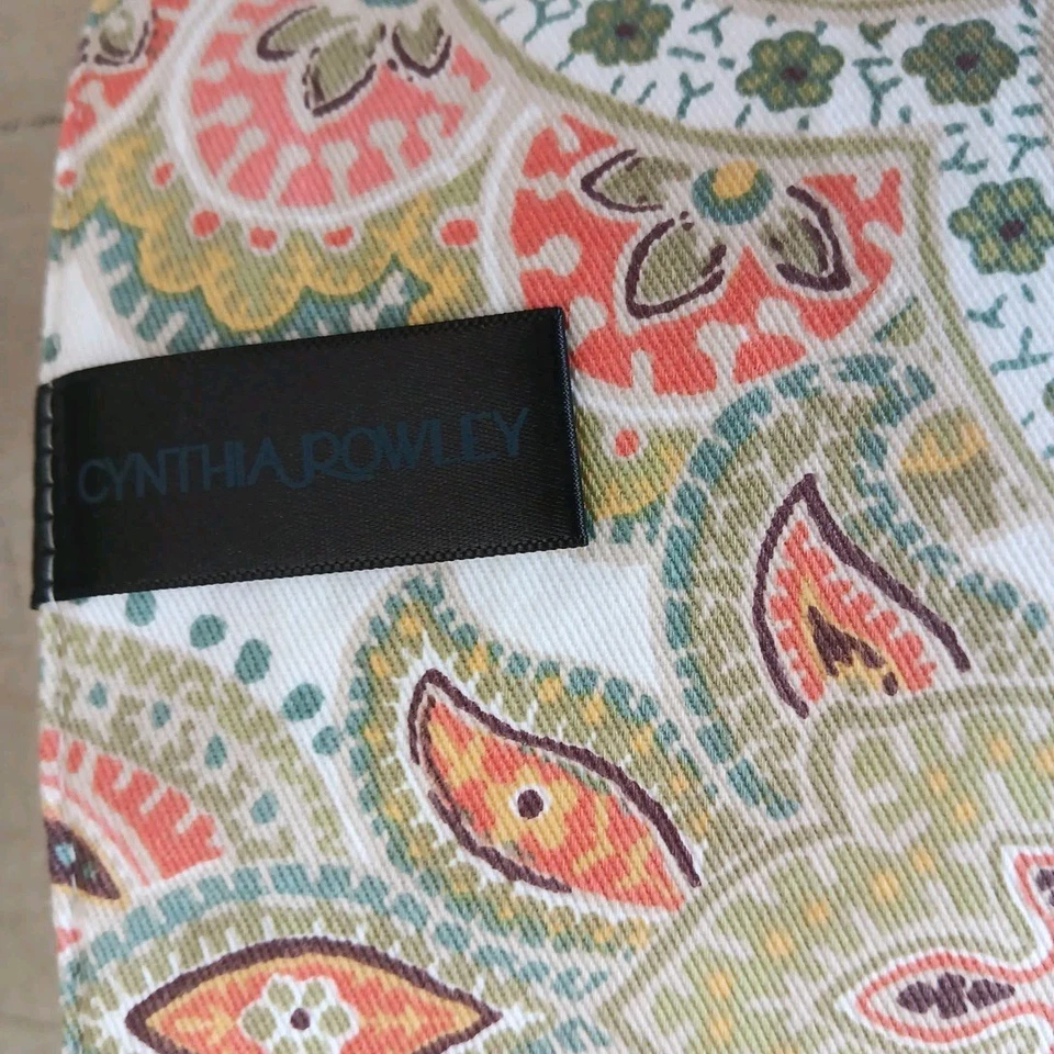 Corredor de mesa Cynthia Rowley diseño cachemir 70" x 14" colores suroeste arcilla salvia Foto 4 de 4