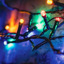Lyyt Outdoor LED Battery Operated String Lights with Timer / Multicoloured