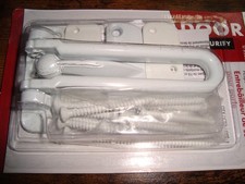WHITE LATCHING DOOR GUARD - DOOR SECURITY Brand New - White