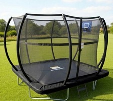 Big Air Super Bounce 5x7ft Rectangular Trampoline with Safety Enclosure Black -