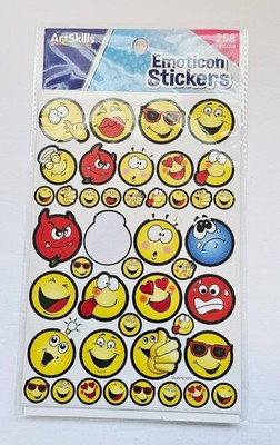 ArtSkills Emoticon Stickers 258pc Smiley Face Reward Scrapbook Set Diary