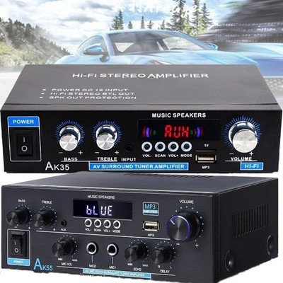 Stereo Amplifier Home Audio Bluetooth 5.0/2.0 Max 450W Power Receiver AK35/45/55