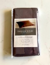 New Grey Damask Solid Standard Pillowsham by CharterClub 100 cotton, 500 tc 