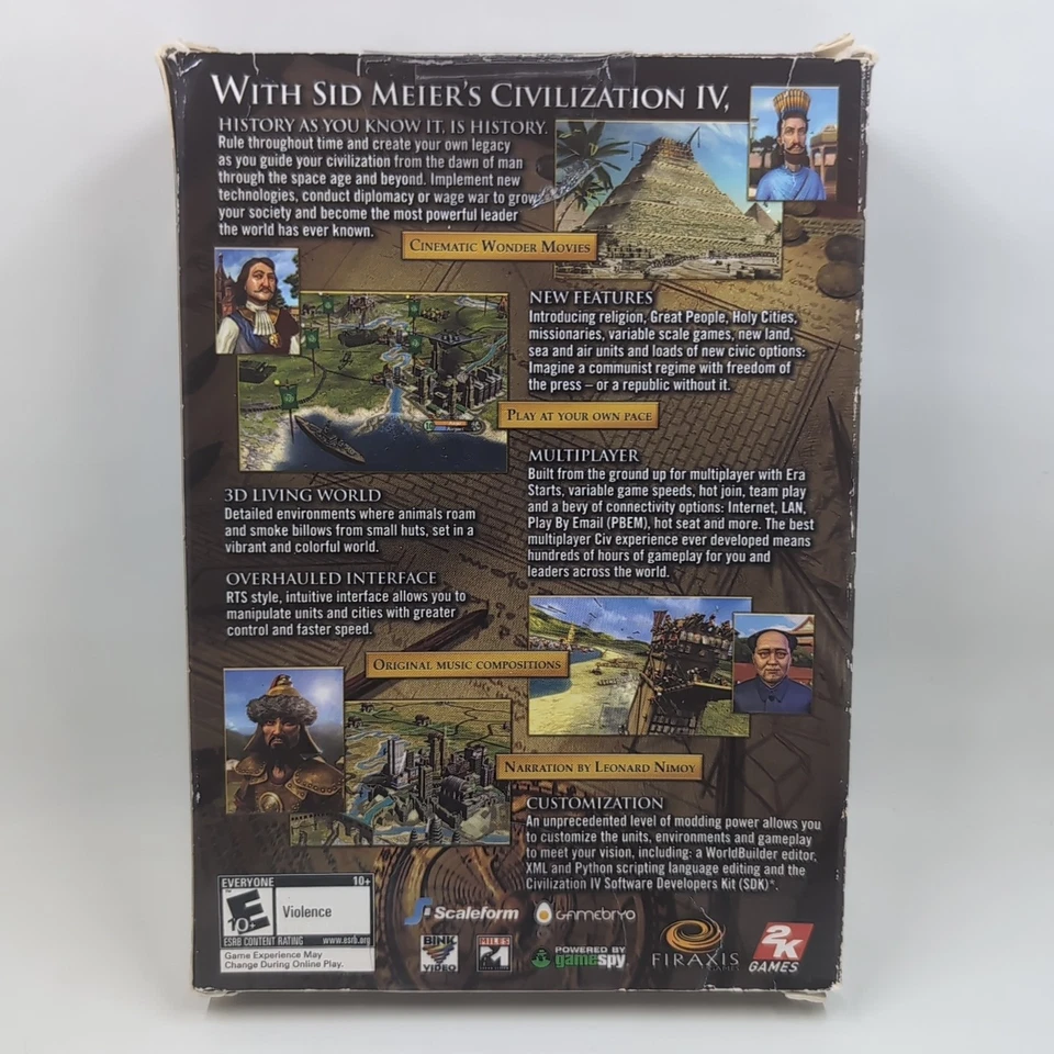 Sid Meier's Civilization IV 4 PC Game Small Box Fry's Sale Tag Sealed 2006 GOTY - Image 2 of 4